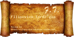 Filipovics Terézia névjegykártya